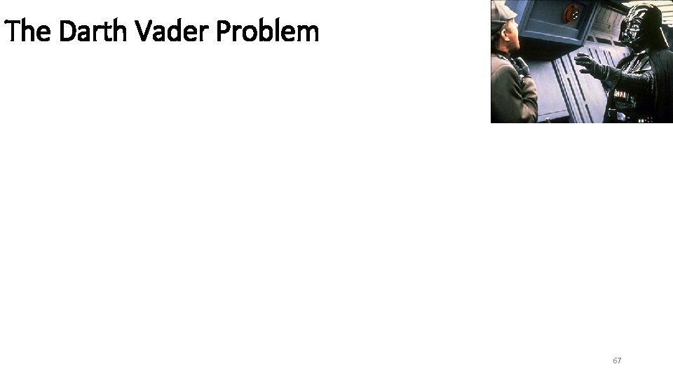 The Darth Vader Problem 67 