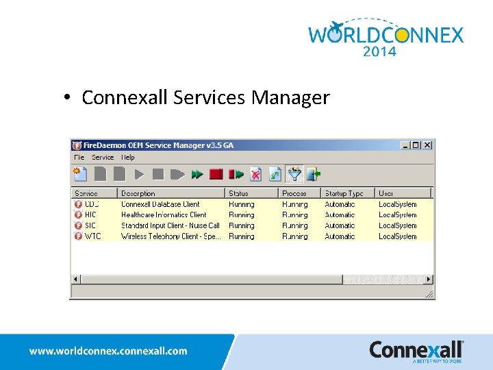  • Connexall Services Manager 