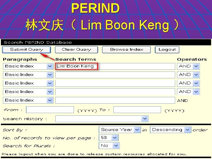 PERIND 林文庆( Lim Boon Keng ) PERIND 林文庆( Lim Boon Keng )