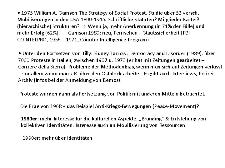  • 1975 William A. Gamson The Strategy of Social Protest. Studie über 53