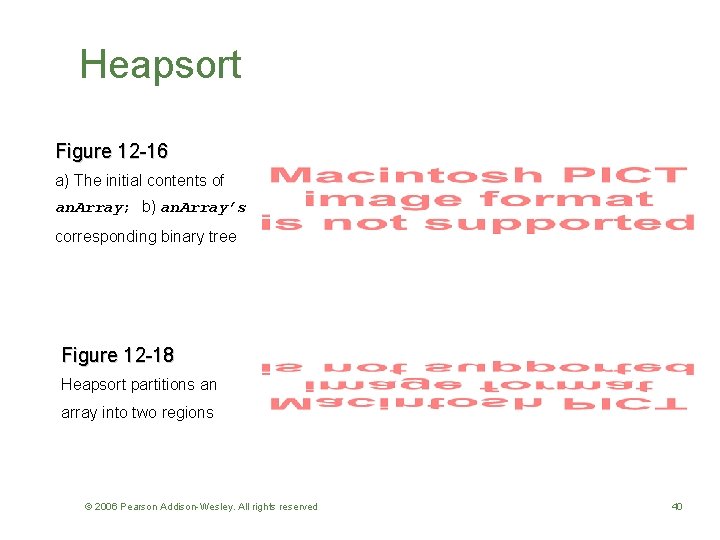 Heapsort Figure 12 -16 a) The initial contents of an. Array; b) an. Array’s