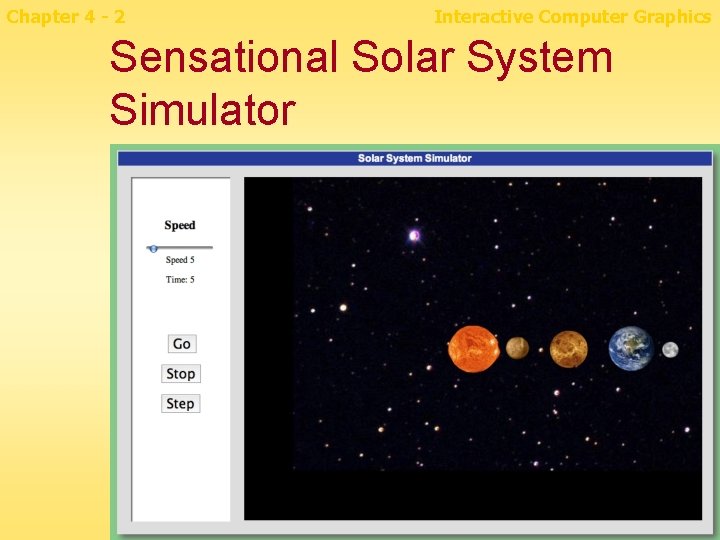 Chapter 4 - 2 Interactive Computer Graphics Sensational Solar System Simulator 