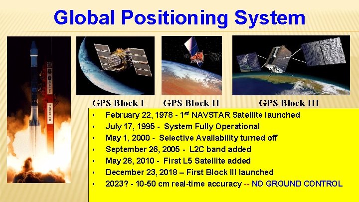 Global Positioning System GPS Block I § § § § GPS Block III February