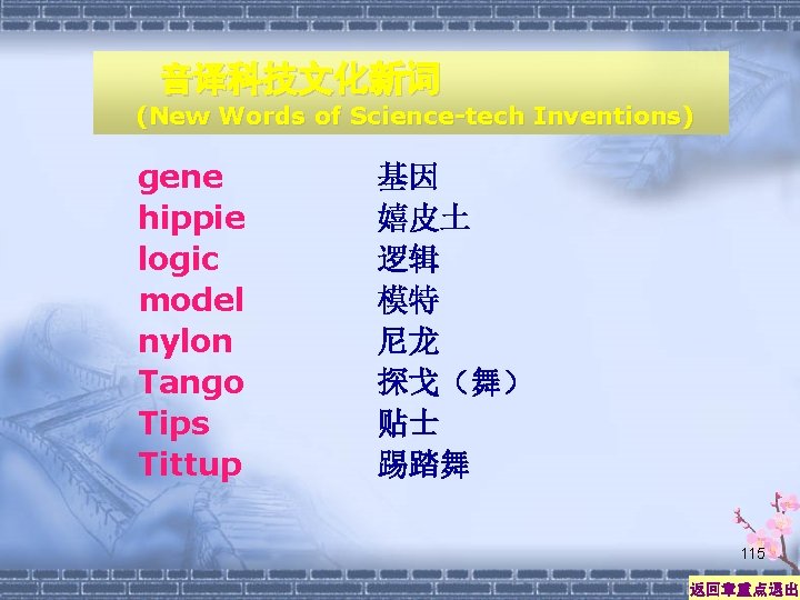 音译科技文化新词 (New Words of Science-tech Inventions) gene hippie logic model nylon Tango Tips Tittup