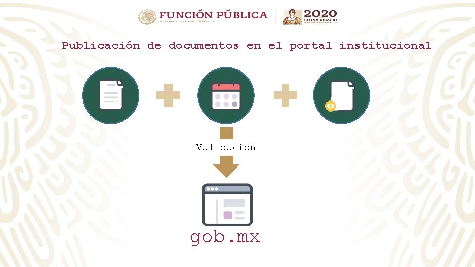 Publicación de documentos en el portal institucional Validación gob. mx 