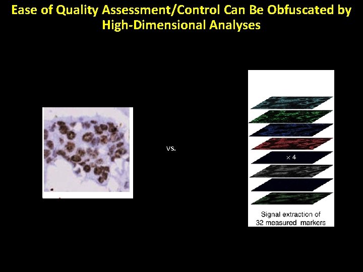 Ease of Quality Assessment/Control Can Be Obfuscated by High-Dimensional Analyses vs. 