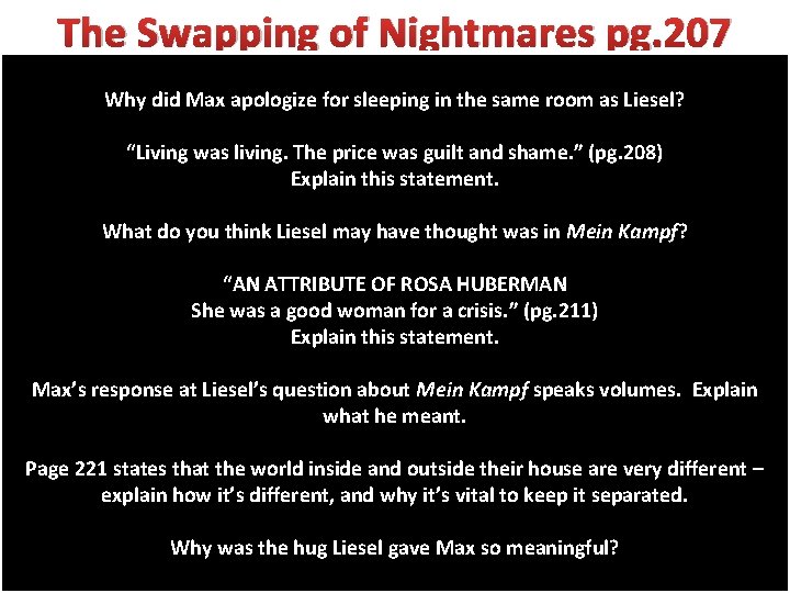 The Swapping of Nightmares pg. 207 I Say… Why. The did. Text Max apologize