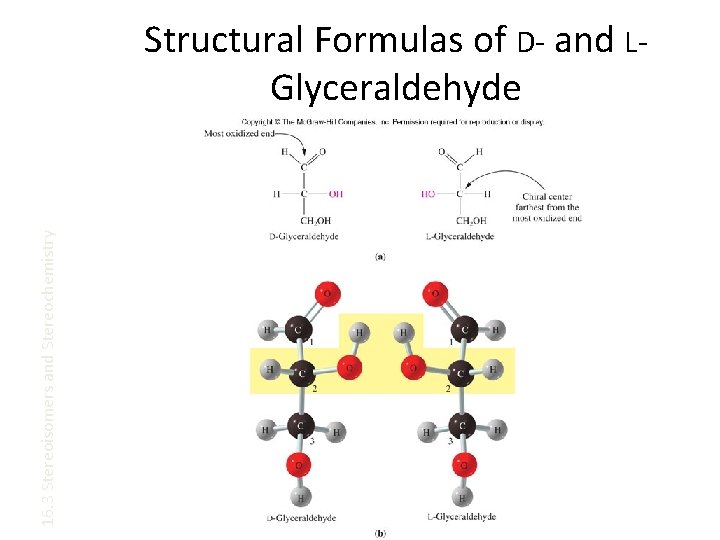 16. 3 Stereoisomers and Stereochemistry Structural Formulas of D- and LGlyceraldehyde 