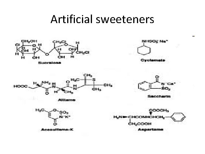 Artificial sweeteners 