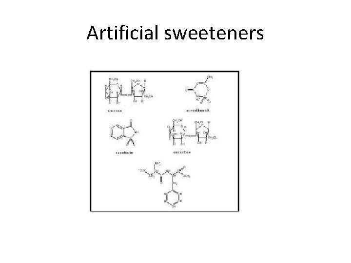 Artificial sweeteners 