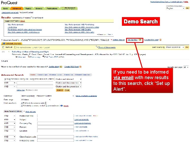 Demo Search If you need to be informed via email with new results to