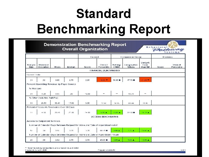 Standard Benchmarking Report 