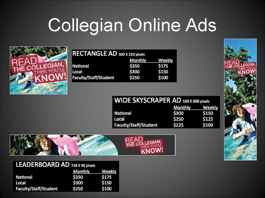 Collegian Online Ads 