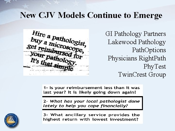 New CJV Models Continue to Emerge GI Pathology Partners Lakewood Pathology Path. Options Physicians