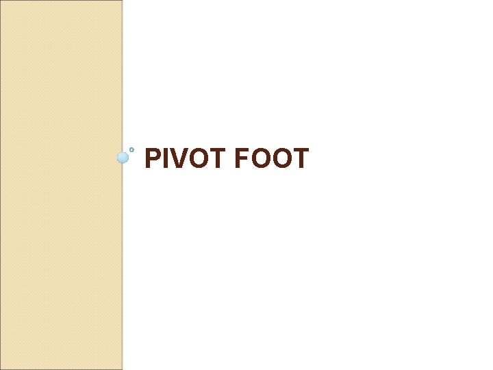 PIVOT FOOT 
