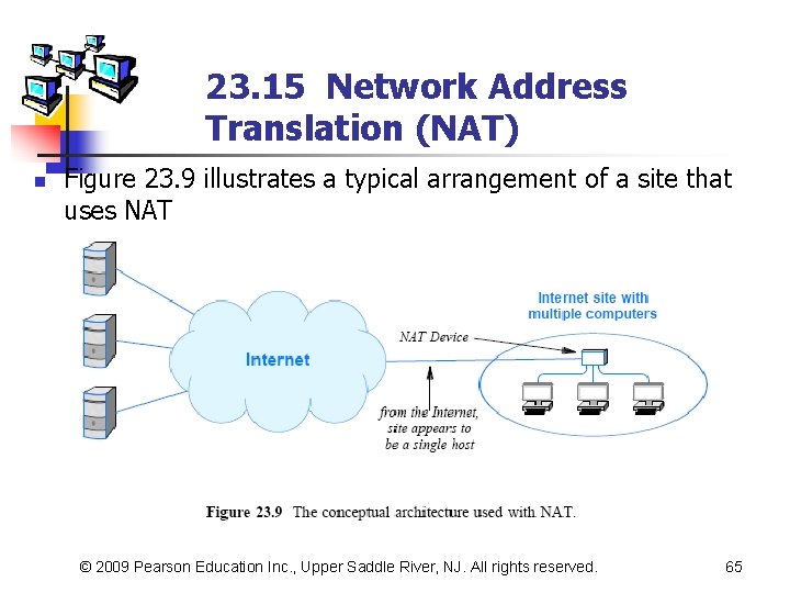 23. 15 Network Address Translation (NAT) n Figure 23. 9 illustrates a typical arrangement