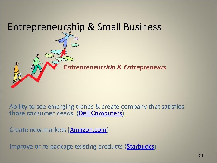 Entrepreneurship & Small Business Entrepreneurship & Entrepreneurs Ability to see emerging trends & create