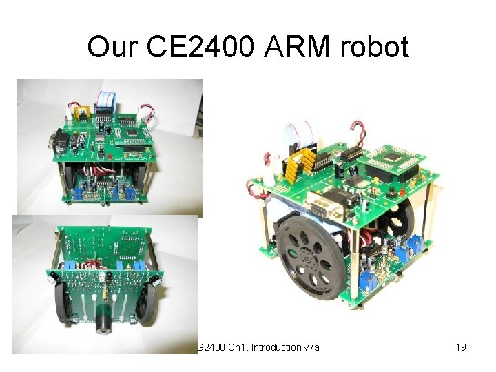 Our CE 2400 ARM robot • CENG 2400 Ch 1. Introduction v 7 a