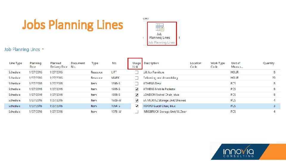 Jobs Planning Lines Jobs Planning Lines