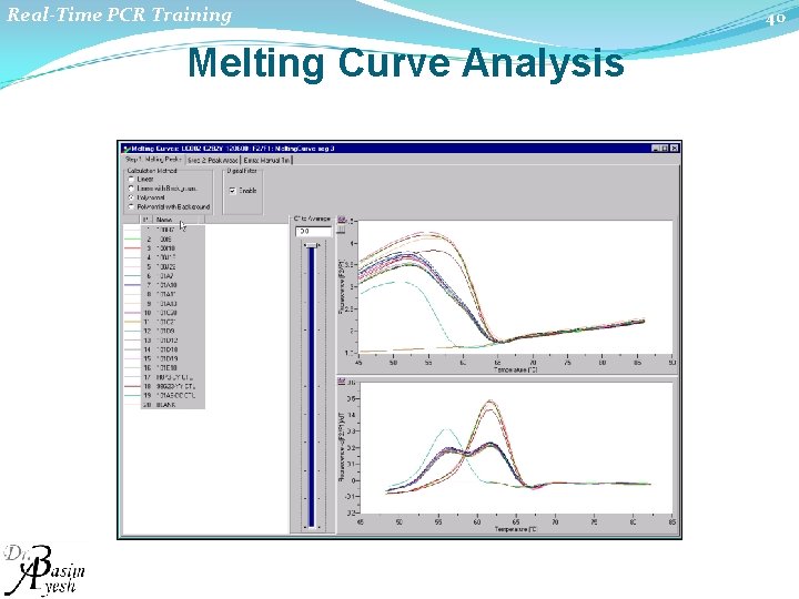 Real-Time PCR Training Melting Curve Analysis 40 