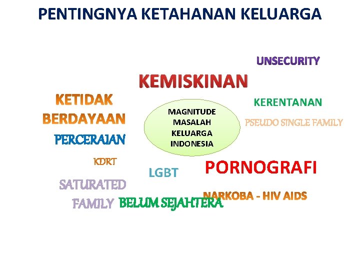 PENTINGNYA KETAHANAN KELUARGA KEMISKINAN PERCERAIAN KDRT MAGNITUDE MASALAH KELUARGA INDONESIA LGBT KERENTANAN PSEUDO SINGLE