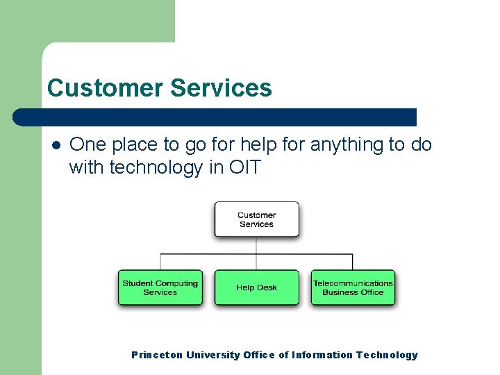 Customer Services l One place to go for help for anything to do with