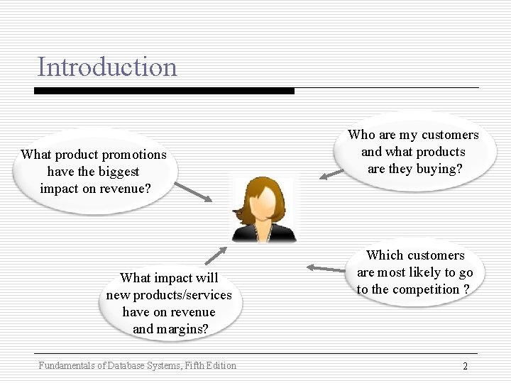 Introduction What product promotions have the biggest impact on revenue? What impact will new Introduction What product promotions have the biggest impact on revenue? What impact will new