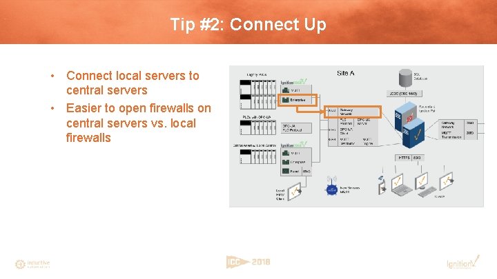 Tip #2: Connect Up • Connect local servers to central servers • Easier to