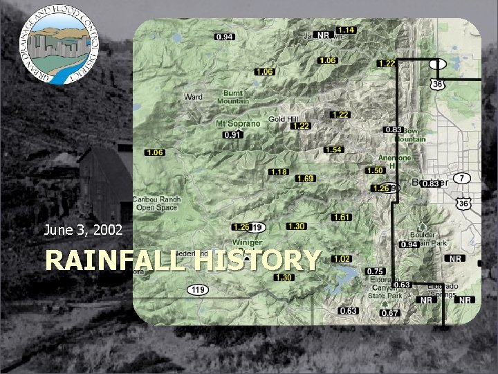 June 3, 2002 RAINFALL HISTORY 