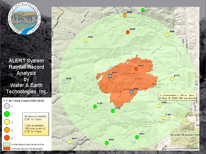 ALERT System Rainfall Record Analysis by Water & Earth Technologies, Inc. 