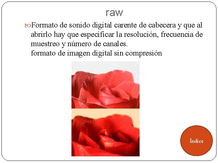 raw Formato de sonido digital carente de cabecera y que al abrirlo hay que