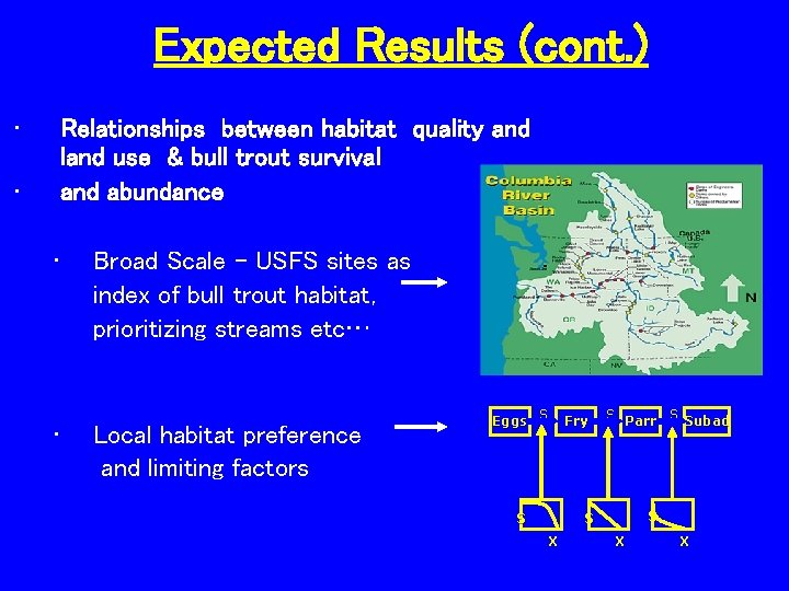 Expected Results (cont. ) • Relationships between habitat quality and land use & bull