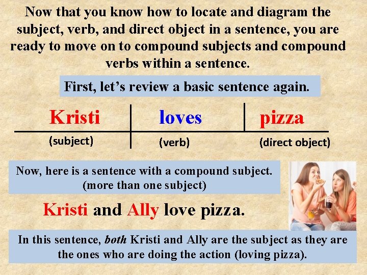 Now that you know how to locate and diagram the subject, verb, and direct