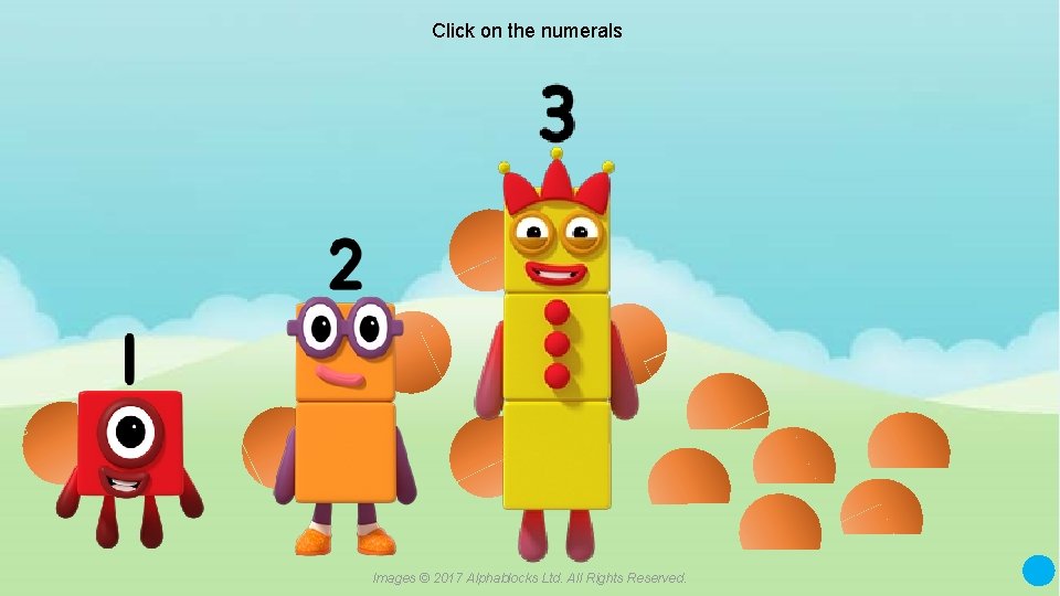 Click on the numerals A blue dot in the corner of a slide indicates