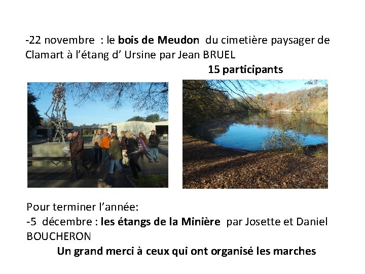 -22 novembre : le bois de Meudon du cimetière paysager de Clamart à l’étang