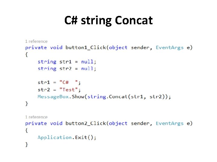 C# string Concat C# string Concat