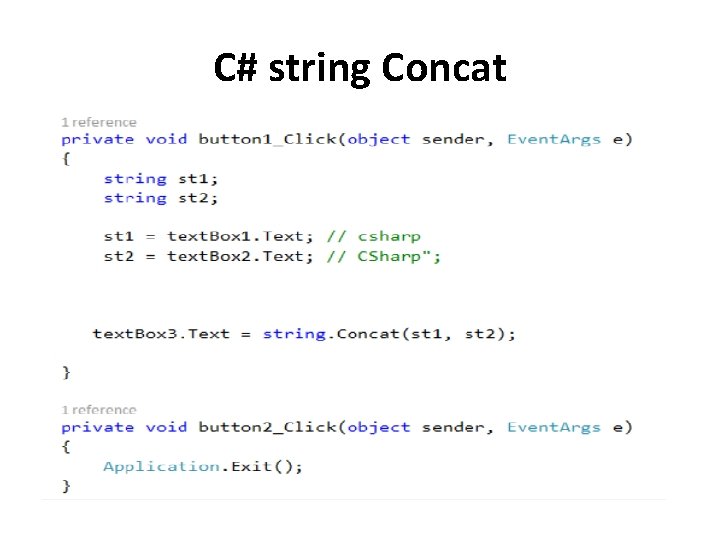 C# string Concat C# string Concat