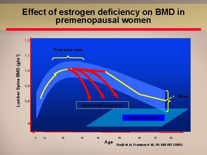 Effect of estrogen deficiency on BMD in premenopausal women 1, 2 - Lumber Spine