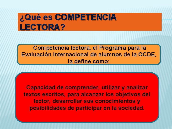 ¿Qué es COMPETENCIA LECTORA? Competencia lectora, el Programa para la Evaluación Internacional de alumnos