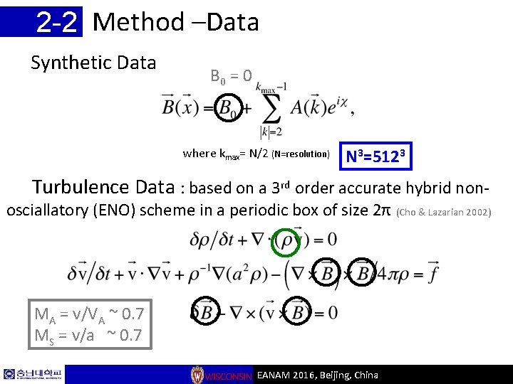 2 -2 Method –Data Synthetic Data B 0 = 0 where kmax= N/2 (N=resolution)