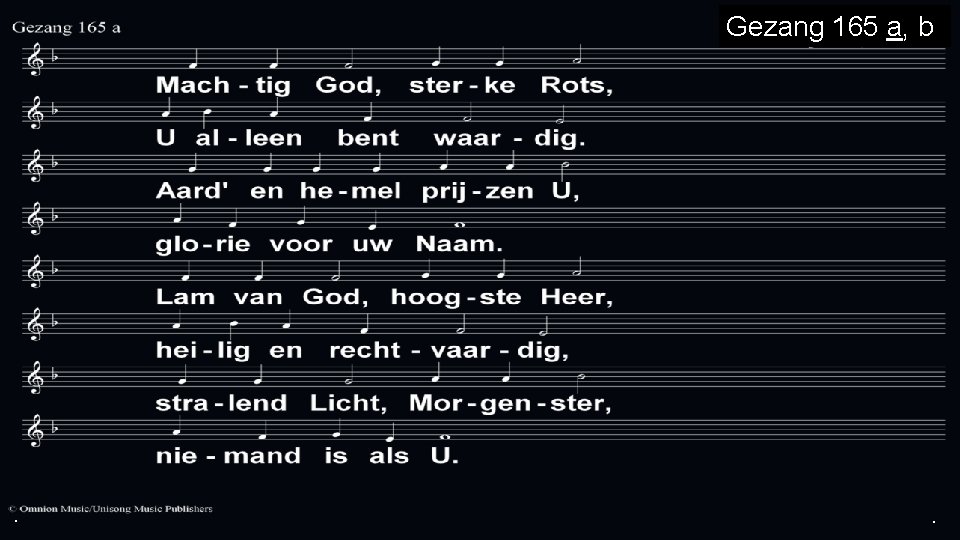 Gezang 165 a, b . . . 