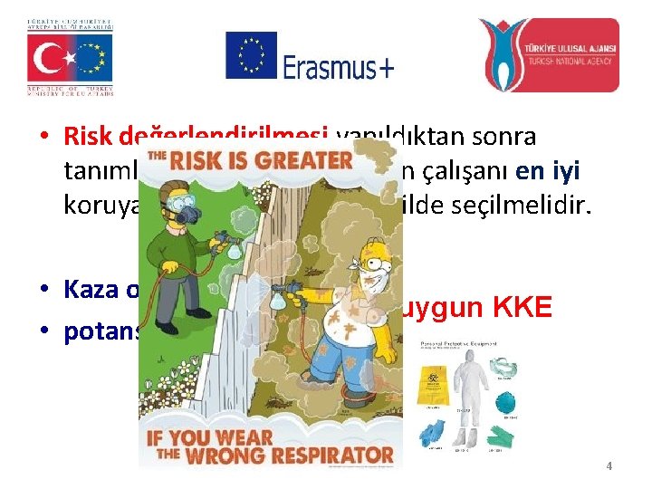  • Risk değerlendirilmesi yapıldıktan sonra tanımlanan her bir tehlike için çalışanı en iyi