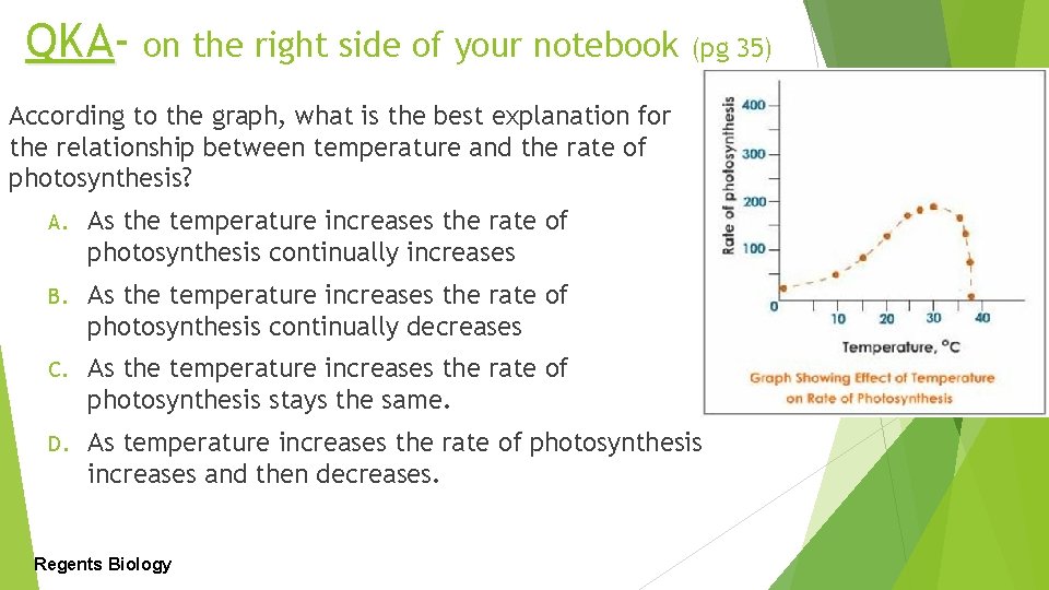 QKAQKA on the right side of your notebook (pg 35) According to the graph,