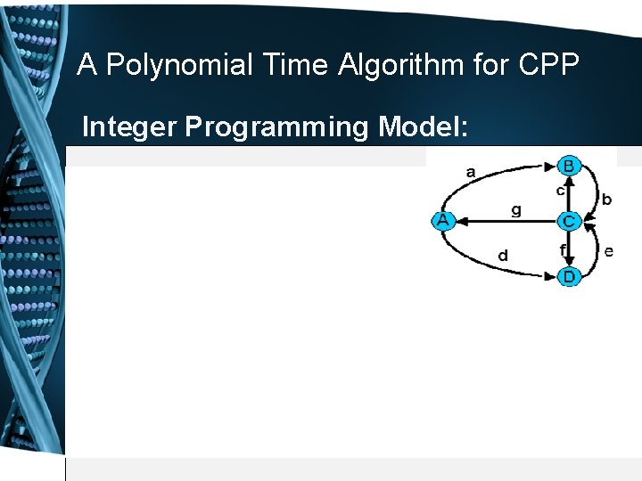 A Polynomial Time Algorithm for CPP Integer Programming Model: 