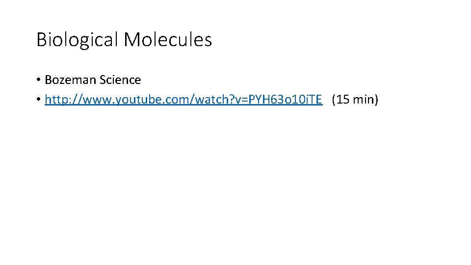 Bozeman Science Video Questions Molecules Of Life Answer Key