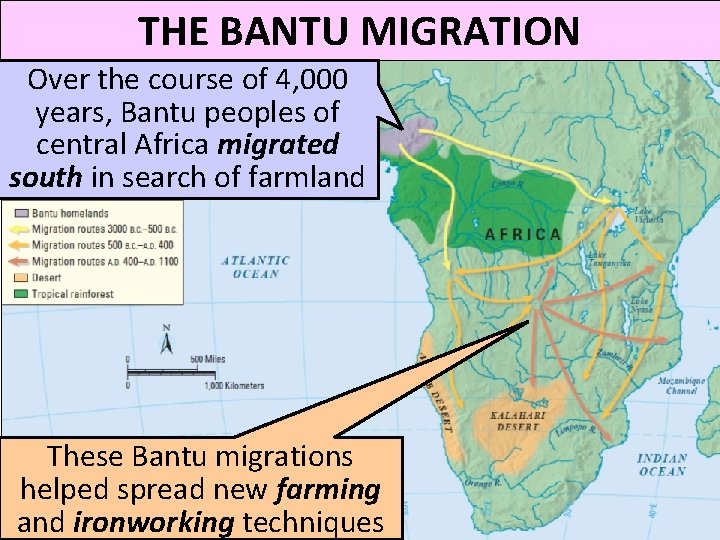 THE BANTU MIGRATION Over the course of 4, 000 years, Bantu peoples of central THE BANTU MIGRATION Over the course of 4, 000 years, Bantu peoples of central
