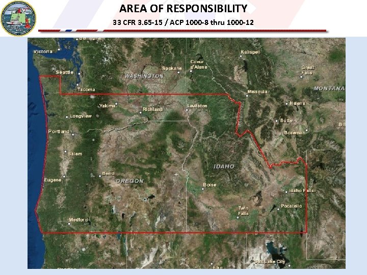 AREA OF RESPONSIBILITY 33 CFR 3. 65 -15 / ACP 1000 -8 thru 1000