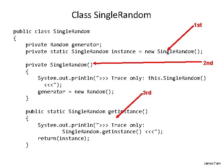 Class Single. Random 1 st public class Single. Random { private Random generator; private
