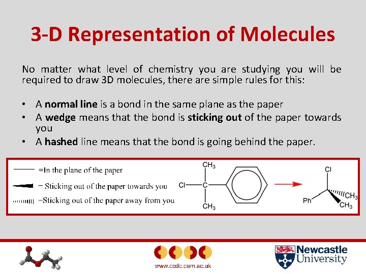 3 -D Representation of Molecules No matter what level of chemistry you are studying