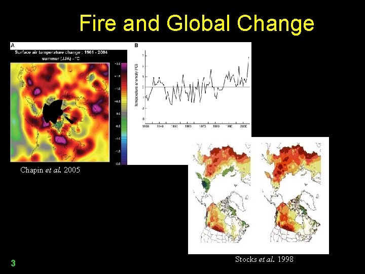 Fire and Global Change Chapin et al. 2005 3 Stocks et al. 1998 